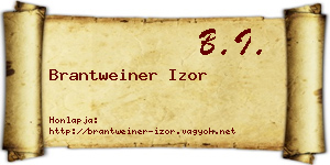 Brantweiner Izor névjegykártya
